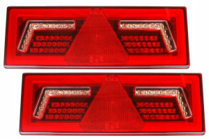 Lampa Tylna Zespolona Led 12/24v Z Trójkątem Para