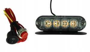 Lampa Led Ostrzegawcza Stroboskop 12/24v Sterownik