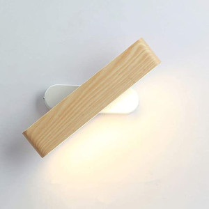 Kinkiet Lampa LED Drewniany Nowoczesny Obrotowy