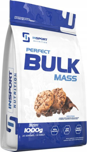 Insport Perfect Bulk Mass 1000g Masa Białko Gainer Ciastko Czekolada