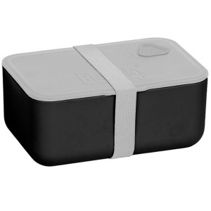 Paso BeUniq Śniadaniówka Pojemnik Lunch Box czarno-szary z gumką 750 ml
