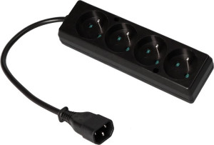 Adapter Przejściówka UPS wtyk IEC C14 4 gniazda