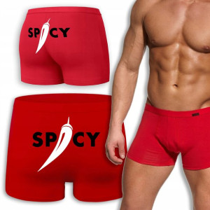 Bokserki Czerwone Na Walentynki SPICY Wzory -XL