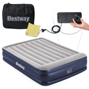 MATERAC Z WBUDOWANĄ POMPKĄ Bestway 203x152x46 cm