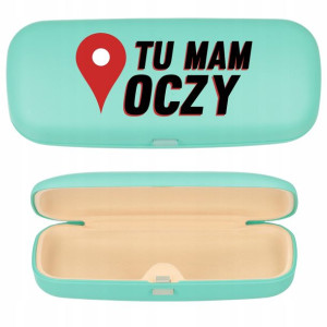 Etui Na Okulary Mięta Na Prezent TU MAM OCZY Wzory