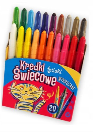 Kredki świecowe wykręcane KT010-AE - 20 kolorów