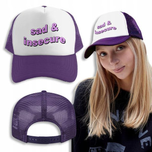 CZAPKA FIOLET Z Daszkiem Na Wiosnę SAD INSECURE Wz