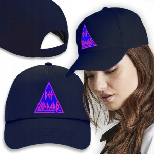 CZAPKA Granatowa Daszek Na Wiosnę DEF LEPPARD Wz