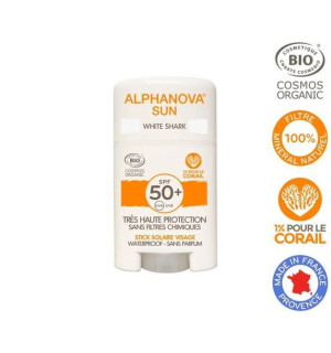 Alphanova Sun, Krem z filtrem w sztyfcie, SPF50+, White Shark, 12 g