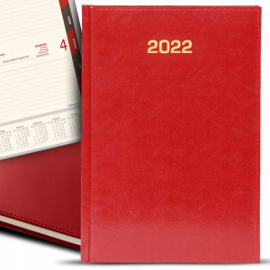 KALENDARZ Planer CZERWONY Książkowy A5 2023 Rok