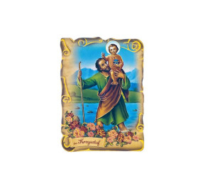 Magnes metalizowany - Święty Krzysztof