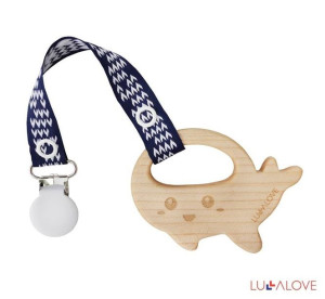 LullaLove, MaMari, Klonowy Gryzak z Zawieszką, WIELORYB