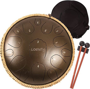 Bęben Językowy Stalowy 38cm 15 Tonów + Torba Brązowy