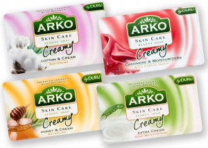 ARKO Skin Care Mydło Bawełna Miód Cream 90g MIX x4