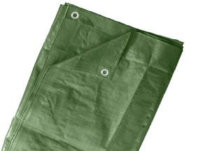 Plandeka Zielona 4x5m Gruba Wzmacniana 90g/m2