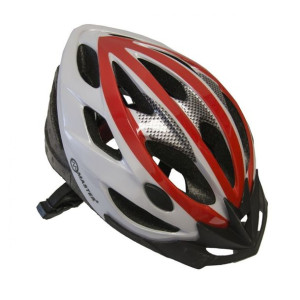 master kask rowerowy master force m czerwono-biały