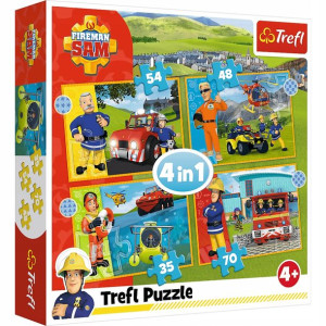 Puzzle 4w1 Strażak Sam Trefl 34387