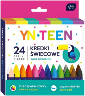 Yn Teen Kredki Świecowe 24 Kolory Interdruk