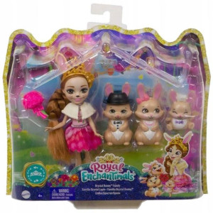 Enchantimals Lalka+rodzina Króliczków Gyj08 Mattel