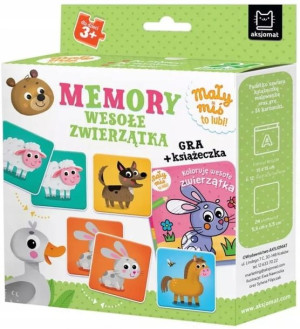 Memory Wesołe Zwierzątka Gra+książeczka Aksjomat