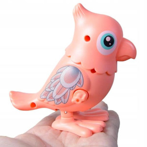 Nakręcana Papuga Zabawka Kolorowa Sensoryczna 12cm