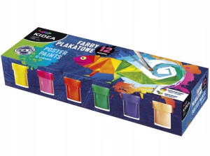 Farby Plakatowe 12kol 20ml Fp12kka Kidea
