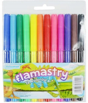 Flamastry Pisaki 12 Kolorów 0549 Schemat