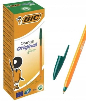 Długopis Zamykany Bic Orange Zielony Op 20szt