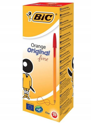 Długopis Zamykany Bic Orange Czerwony Op 20szt