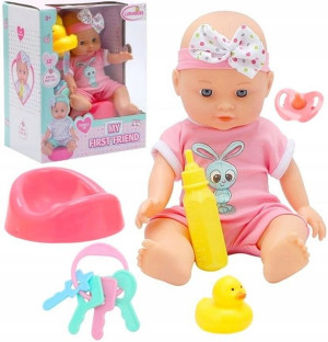 Lalka Bobas Baby 30cm Sikająca Z Nocnikiem Cumlem