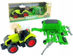Traktor Duży Ciągnik Z Maszyną Światło Dźwięk 38cm