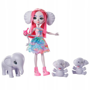 Enchantimals Lalka Z Rodzinką Słoni Gtm30 Mattel