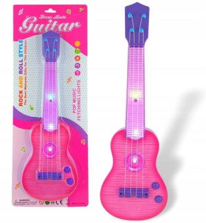 Gitara Na Baterie Kolorowa Z Światłem I Dźwiękiem