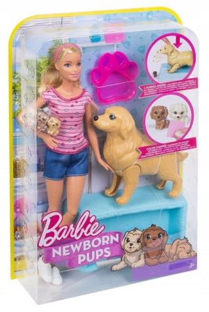 Barbie Narodziny Piesków+lalka Fdd43 Mattel
