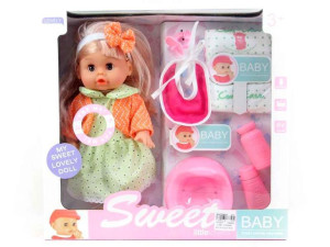 Lalka Bobas Dziewczynka 32cm Z Dźwiękiem + Nocnik