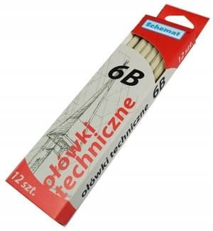Ołówek Techniczny 6b 12 Sztuk Schemat 1768