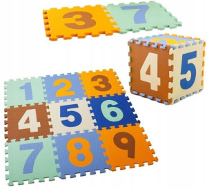 Mata Piankowa Edukacyjna Kolorowa Puzzle Cyferki
