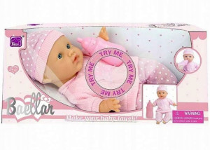 Lalka Bobas 30 Cm Dzidziuś Z Dźwiękiem + Butelka