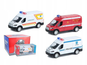 Auto Bus Metal 15cm Resorak Straż Polcja Karetka B