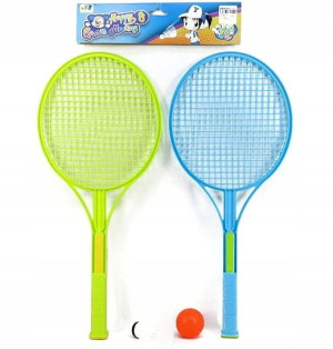Badminton Zestaw Rakietki Plażowe Paletki Lotka