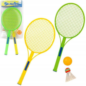 Badminton Zestaw Rakietki Plażowe Paletki Lotka