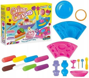 Masa Plastyczna Zestaw Foremki Deser Lody Play