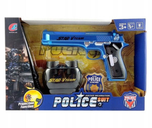 Zestaw Pistolet Policjanta Policja Światło Dźwięk