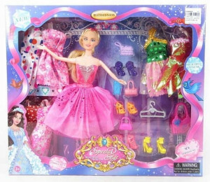 Lalka Z Ubrankami Szafa Garderoba Buty +akcesoria