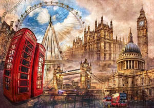 Puzzle 1500 Hqc Vintage London Clementoni 31807