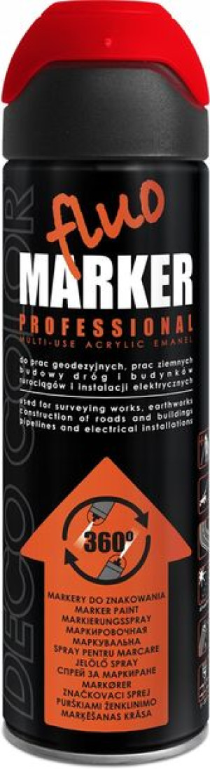Lakier Fluomarker Czerwony 500ml Do Znakowania