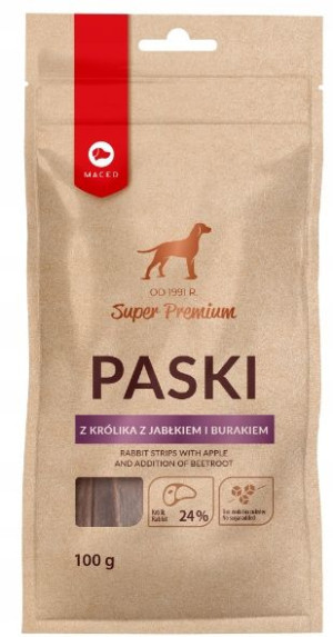 Maced SP | Paski królik z jabłkiem i burakiem 100g