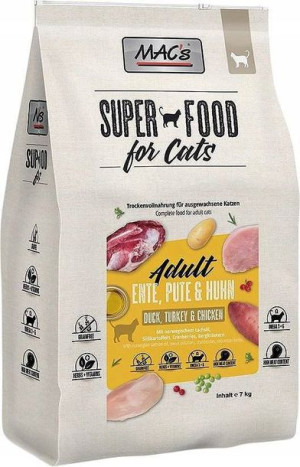 Mac's Cat | Sucha karma Kaczka indyk i kurczak 7kg