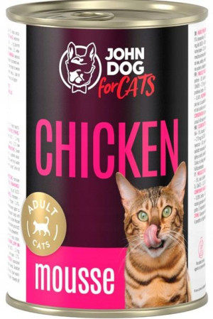 John Dog for Cats | Adult | Kurczak mus 400g