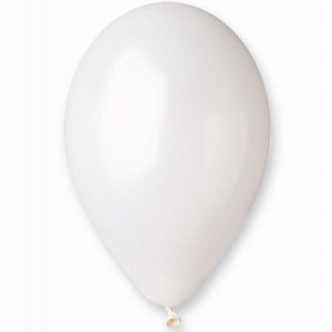 Balony metaliczne lateks błyszczące BIAŁE 100szt.